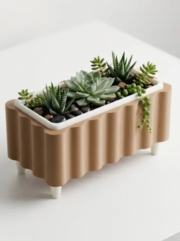 Maceta decorativa: Ribbed Trough Planter — vista de referencia 2