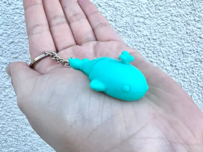 Cute Little Whale Keychain