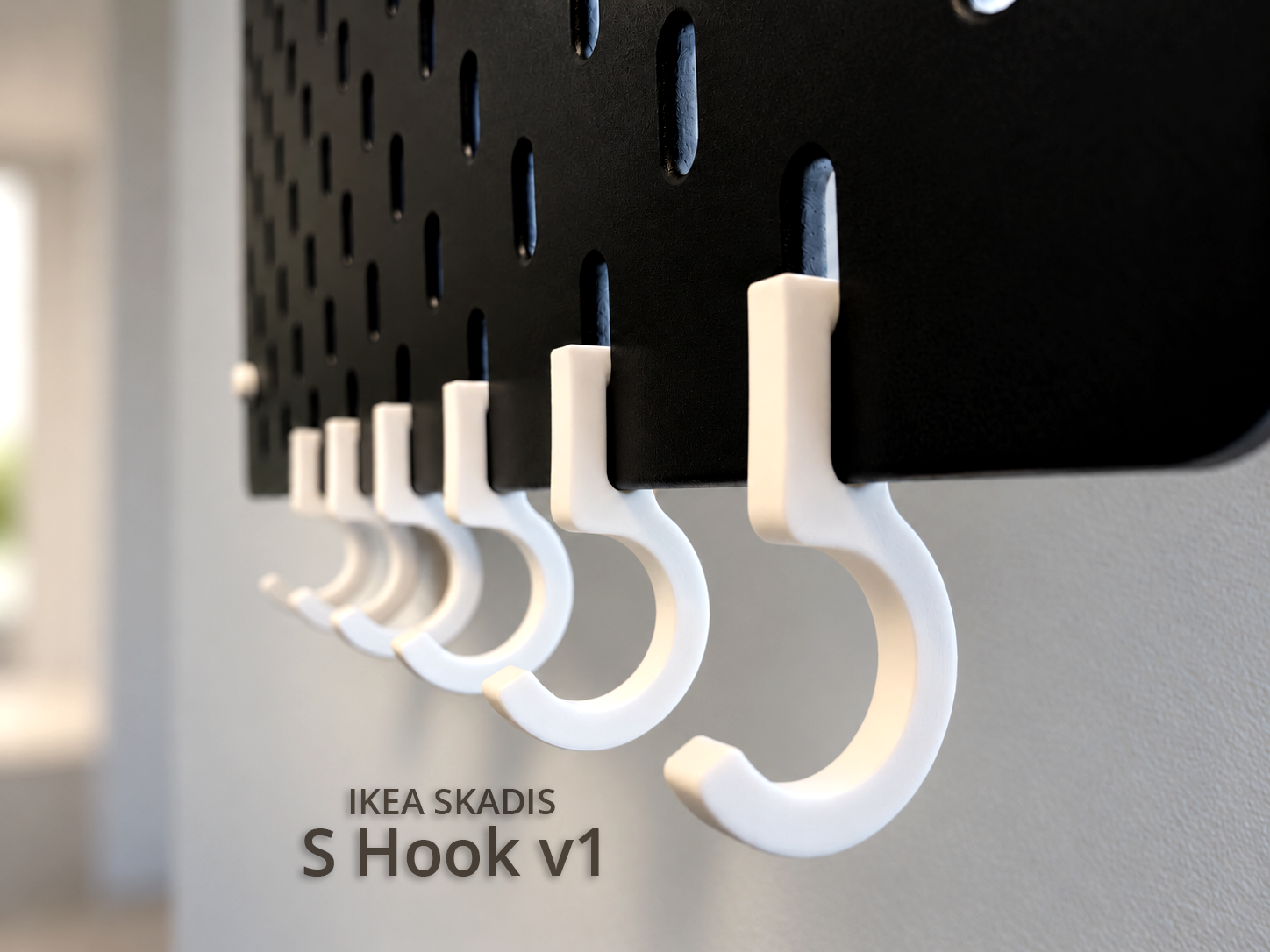 S字フック(IKEA SKADIS用) - 1