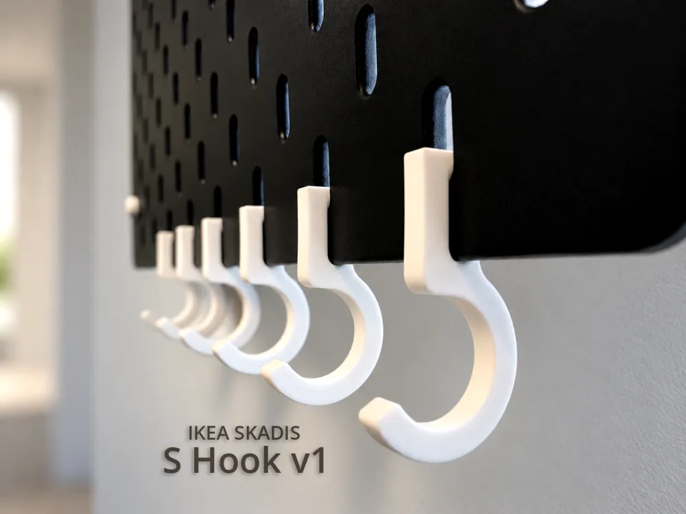 S-Haken (für IKEA SKADIS) – Kostenloses 3D-Druckmodell – MakerWorld