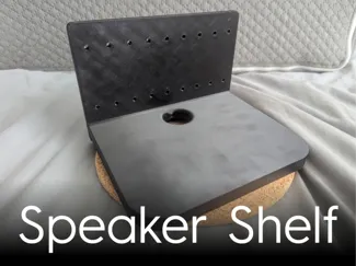 Wall Mounted Speaker Shelf with Wire Passthrough