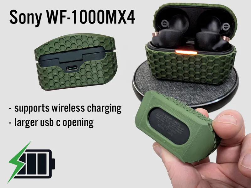Sony WF-1000XM4 Honeycomb Case (wireless charging)