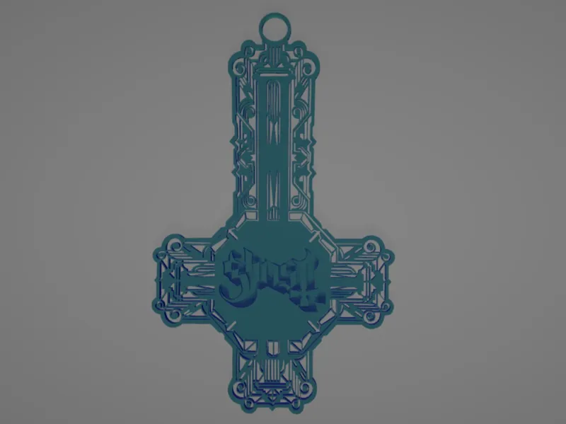 Grucifix Ghost Band Cross with Logo