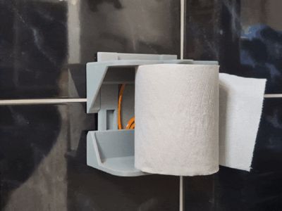 One handed toilet paper holder