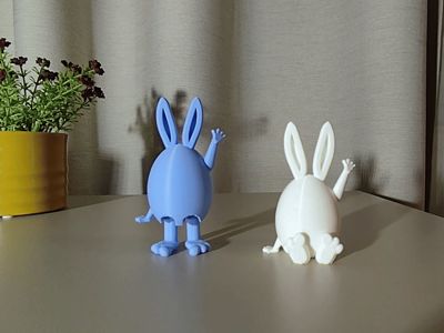 귀여운 관절 토끼 - 한 번에 인쇄 - 무료 3D 프린트 모델 - MakerWorld