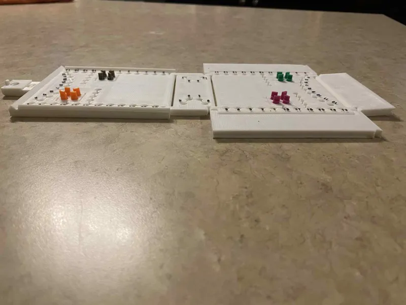 Foldable Tock Game With Card Deck Storage