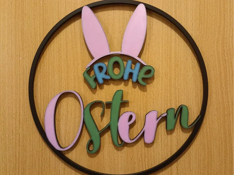 Frohe Ostern Fenster Schild