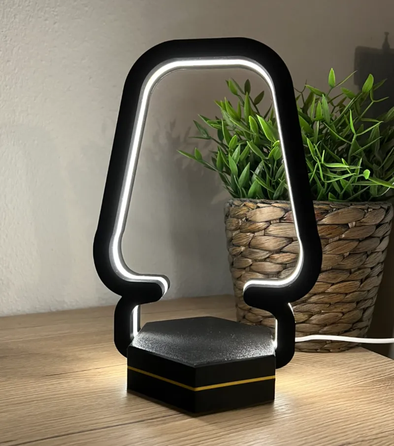 Modern LED Lamp Hexagon Base