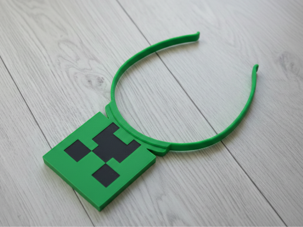 Minecraft Creeper Topper Headband Birthday numbers