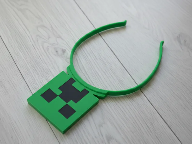 Minecraft Creeper Topper Headband Birthday numbers