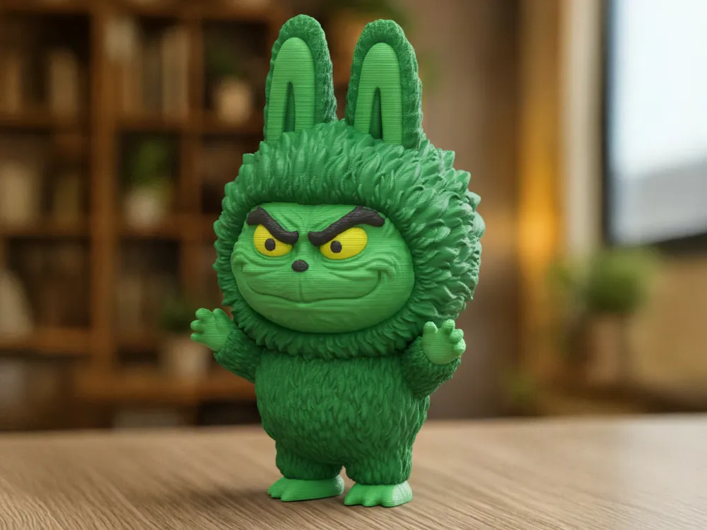 Labu Us La Bubu x Grinch マッシュアップ Labubus Labu Bu クリスマス 作成者: 3dgioiaprinter ...