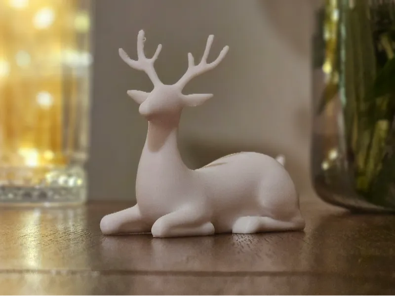 Minimalist Resting Reindeer