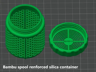 Bambu spool renforced silica container