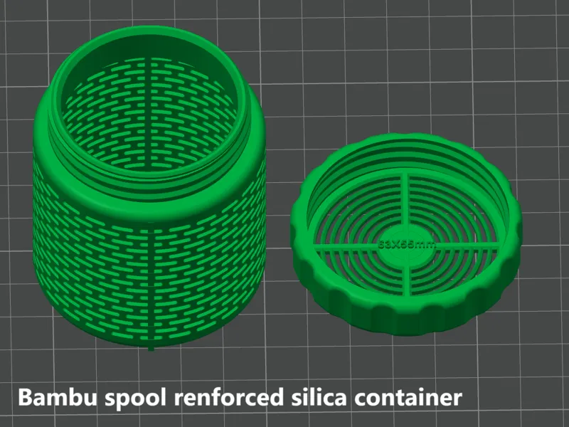 Bambu spool renforced silica container