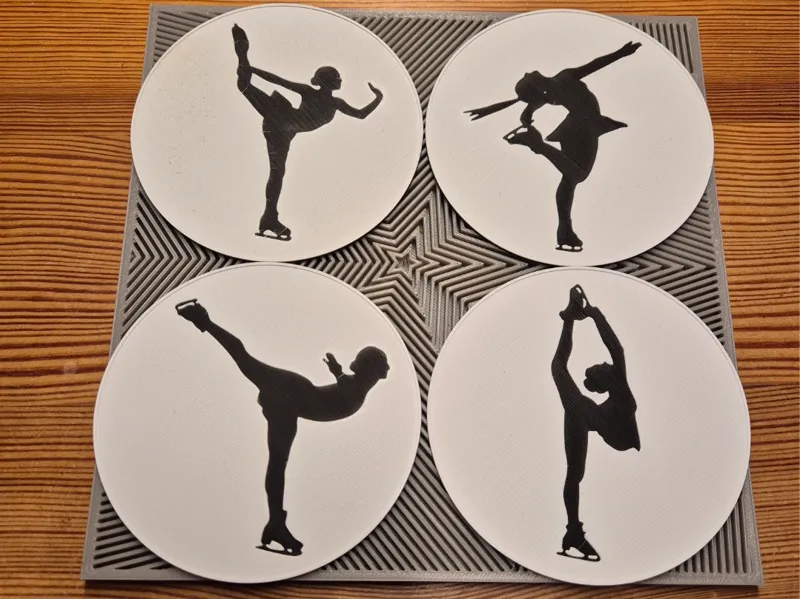 Four Figure Skater Coasters