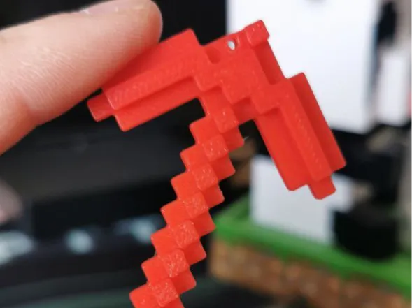 Minecraft pickaxe keychain