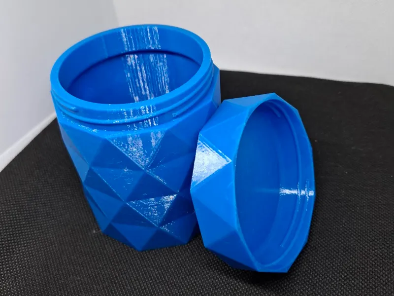 Jar with lid,