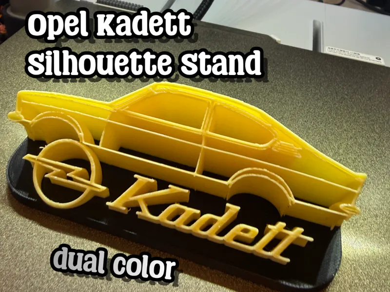 Opel Kadett Silhouette Logo Stand