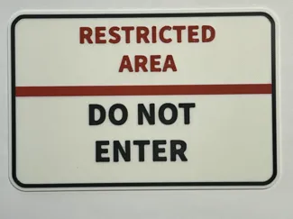 Restricted Area Sign