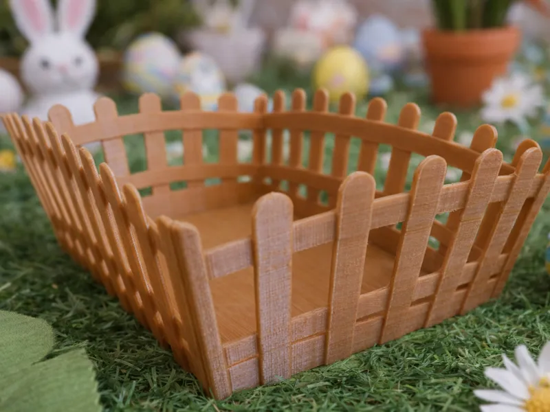 Cesta de Páscoa  - Easter Basket Fence Style
