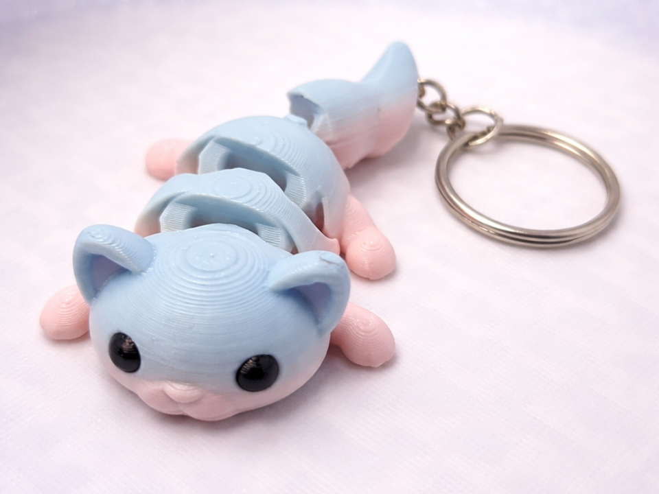 Articulated Cat Keychain