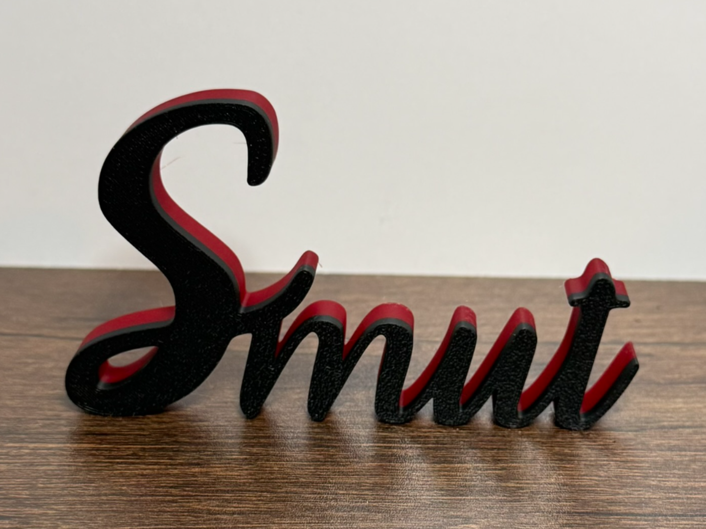 Two-Tone Smut Bookshelf Sign
