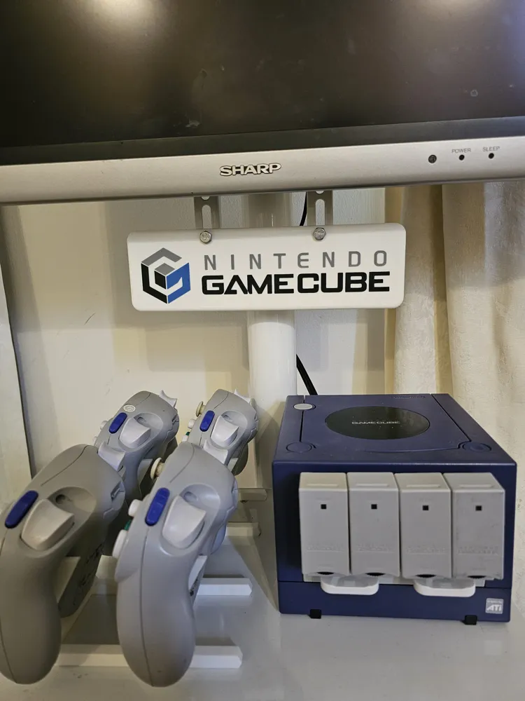 Nintendo Gamecube Sign - Free 3D Print Model - MakerWorld