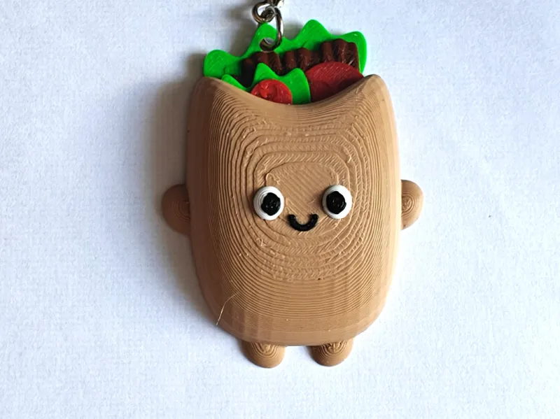 Kebab kawaii keychain