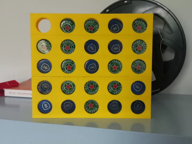 Bottle Cap Connect 4 – Recycled Beer Cap Game