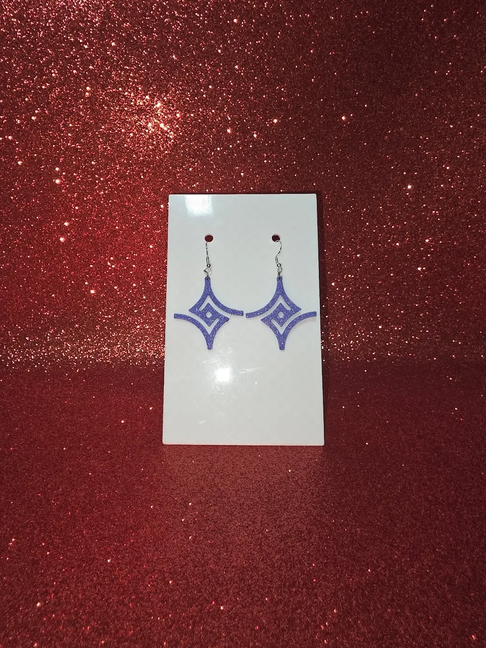 Rhombus earrings view 2