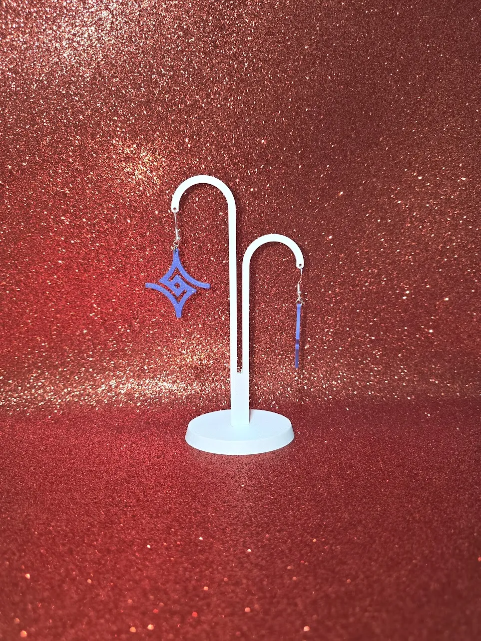 Rhombus earrings view 3