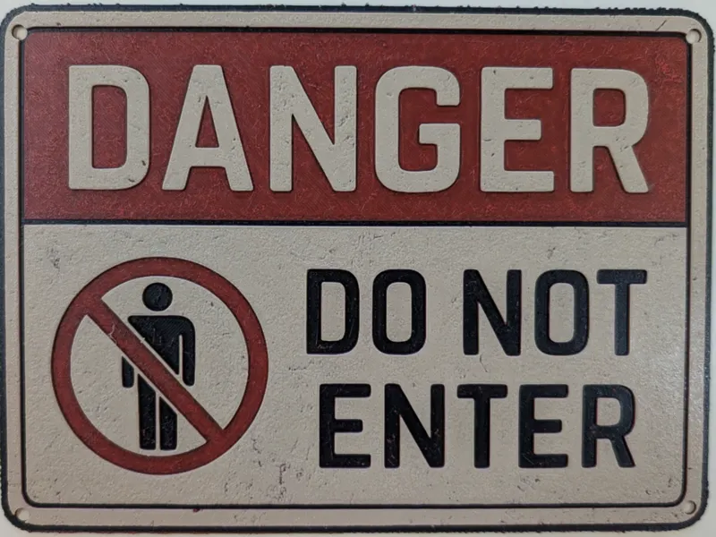 Roller Coaster "Do Not Enter DANGER" signs