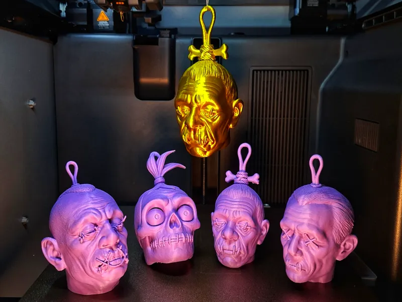Shrunken heads Christmas ornaments