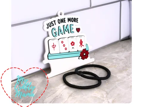 Accesorio para sujetar ligas de cabello: Mahjong Tile Hair Tie Key Chain Holder — referencia de MakerWorld