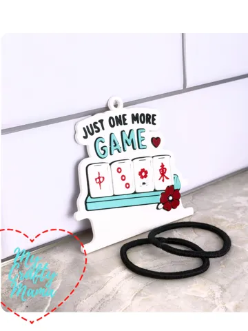 Accesorio para sujetar ligas de cabello: Mahjong Tile Hair Tie Key Chain Holder — vista de referencia 2