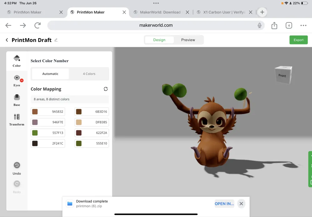 Sloth by X1 Carbon User MakerWorld: Download Free 3D Models
