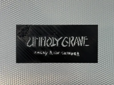 Unholy Grave Angry Raw Grinder Stencil