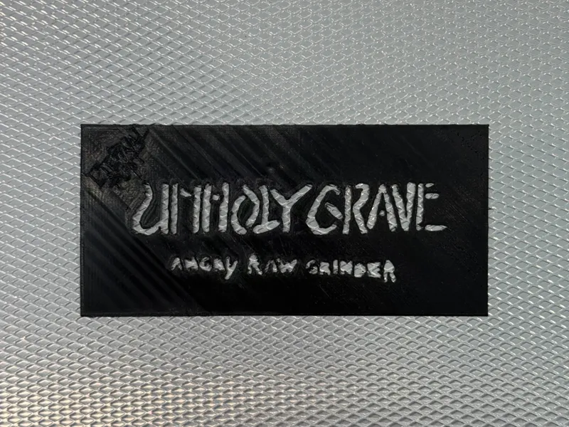 Unholy Grave Angry Raw Grinder Stencil