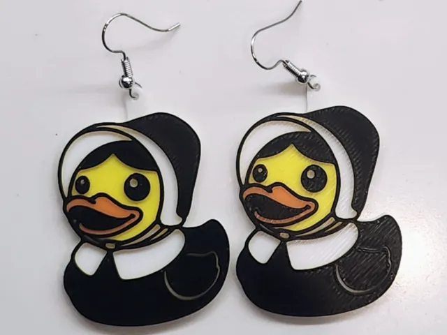 Pilgrim Lady Rubber Duck Earrings