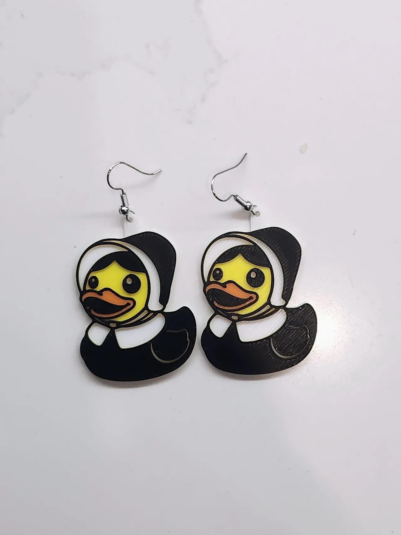 Pilgrim Lady Rubber Duck Earrings view 2