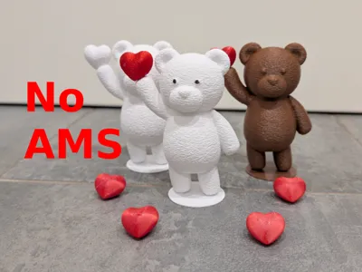 Valentine's Day Teddy Bear with Heart (no AMS)