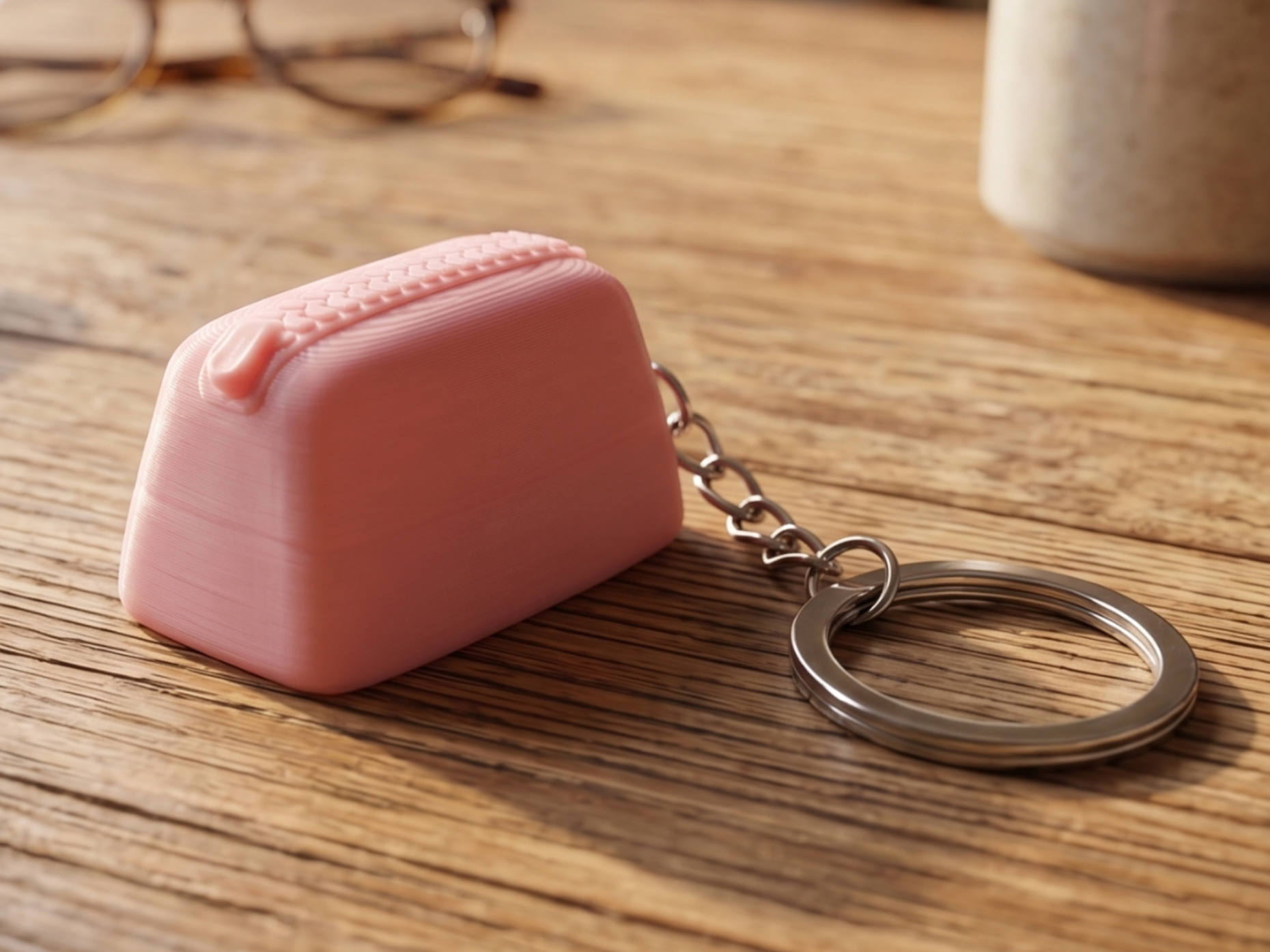 Compact Zipper Pouch Charm