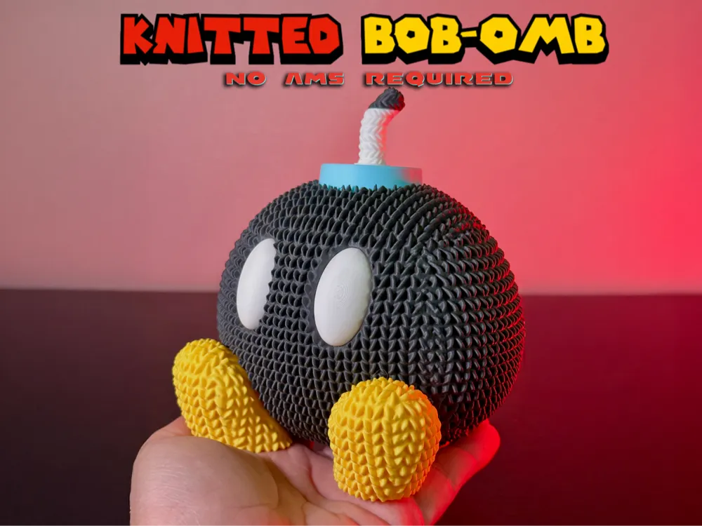 Cute Knitted Super Mario Bob-omb by McG3D Designs MakerWorld: Download ...
