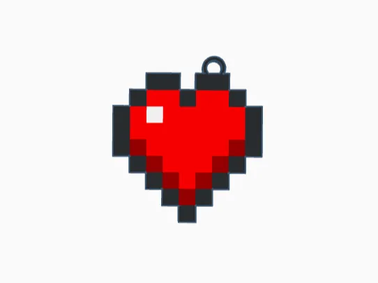 Minecraft Heart Keychain (Survival)