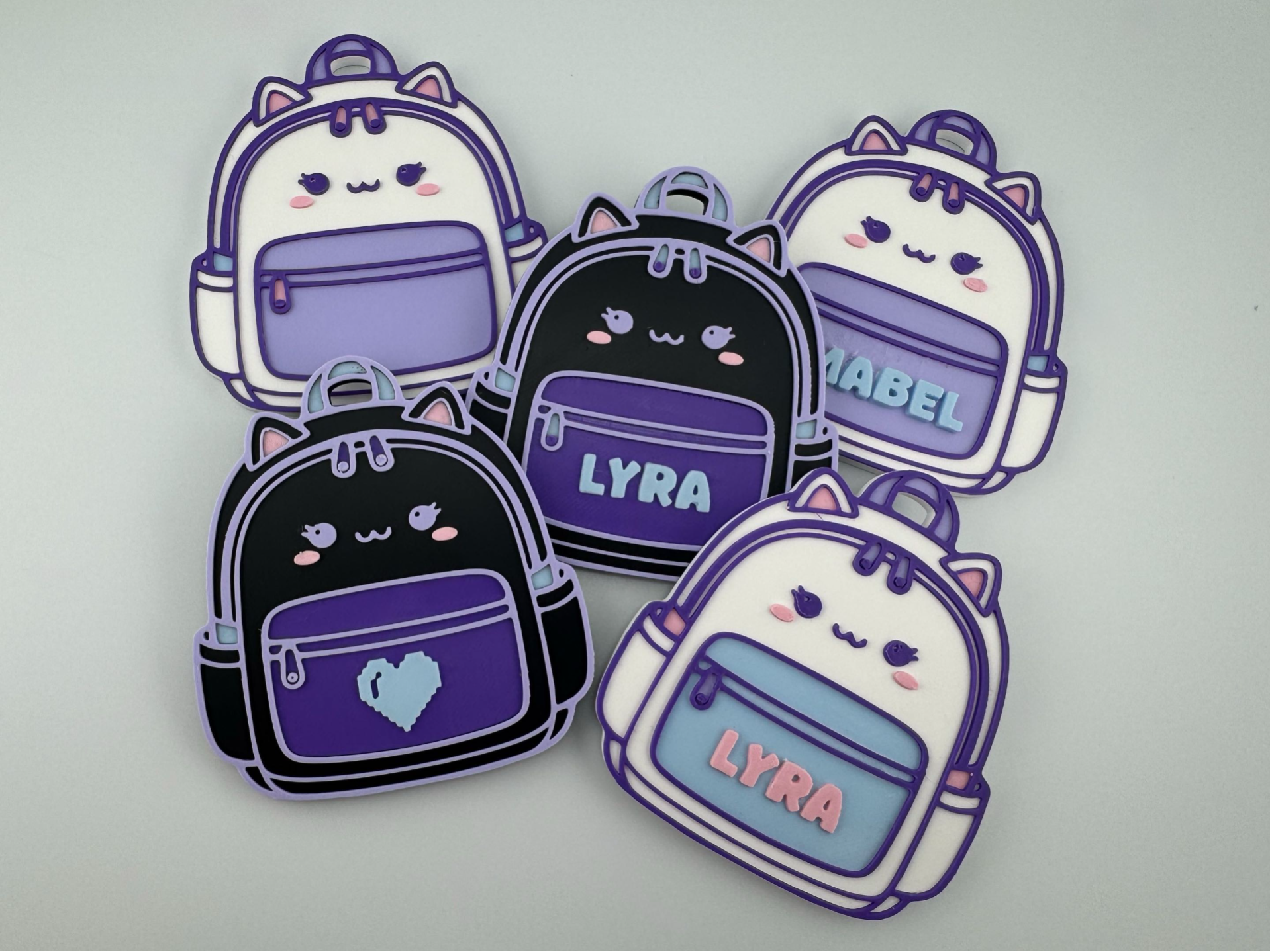 Cute Kawaii Personalized NFC Cat Backpack 