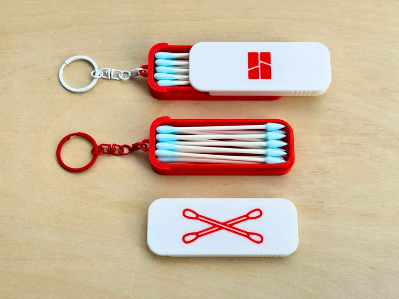 Slide Swab Case 2.0 / Keychain Small Parts Box