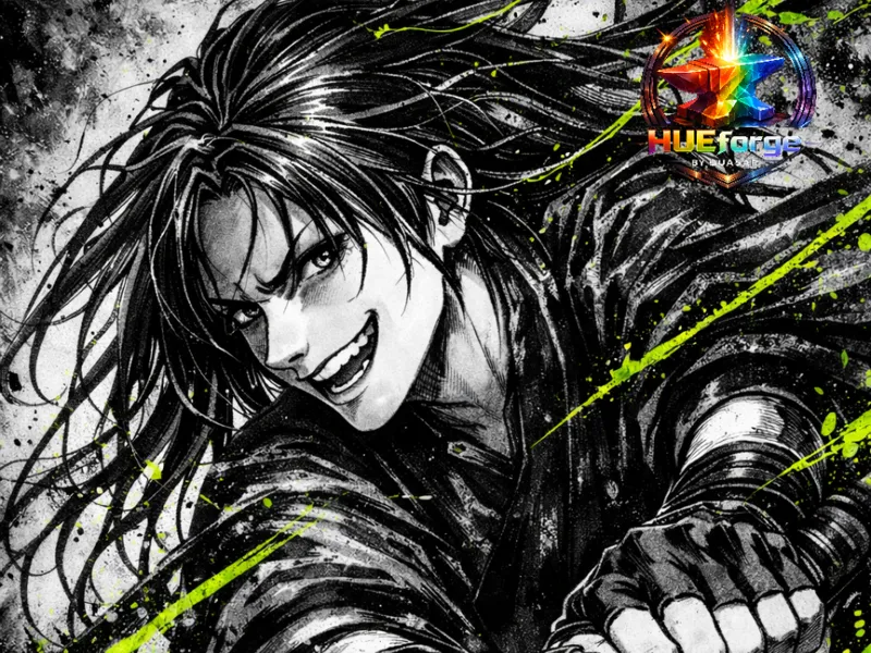 Swordmaster 2D art Hueforge