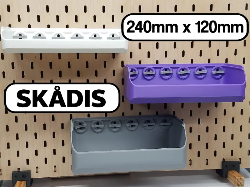 Skadis Bins / Skadis Containers (240mmx120mm)