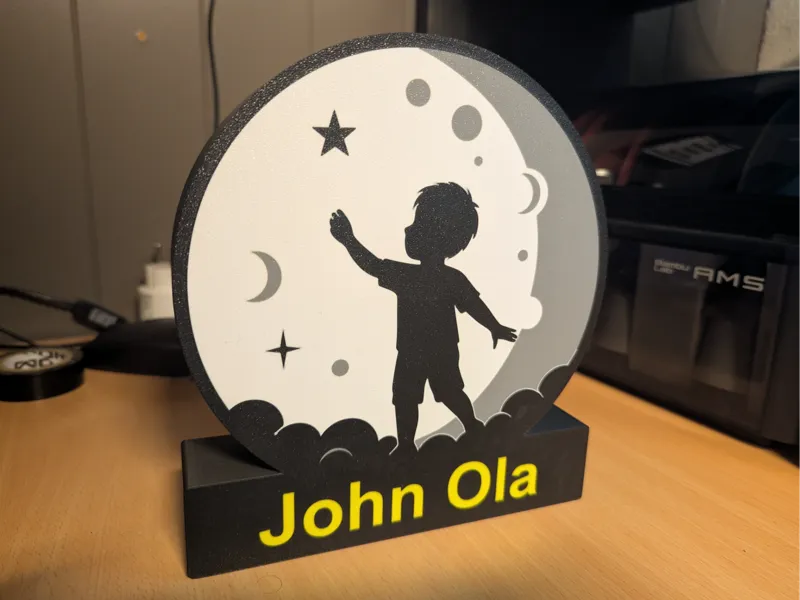 Moon Boy Night Lamp (customizable name)
