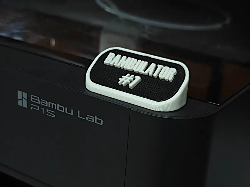 Personalized Nameplate for Bambu Lab P1P/P1S plug